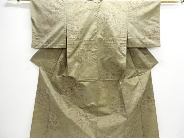 JAPANESE KIMONO / HITOE TSUMUGI / AUTUMNAL PLANT 